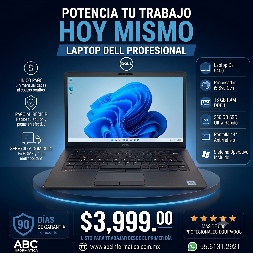 Laptop Dell Latitude 5400 reacondicionada