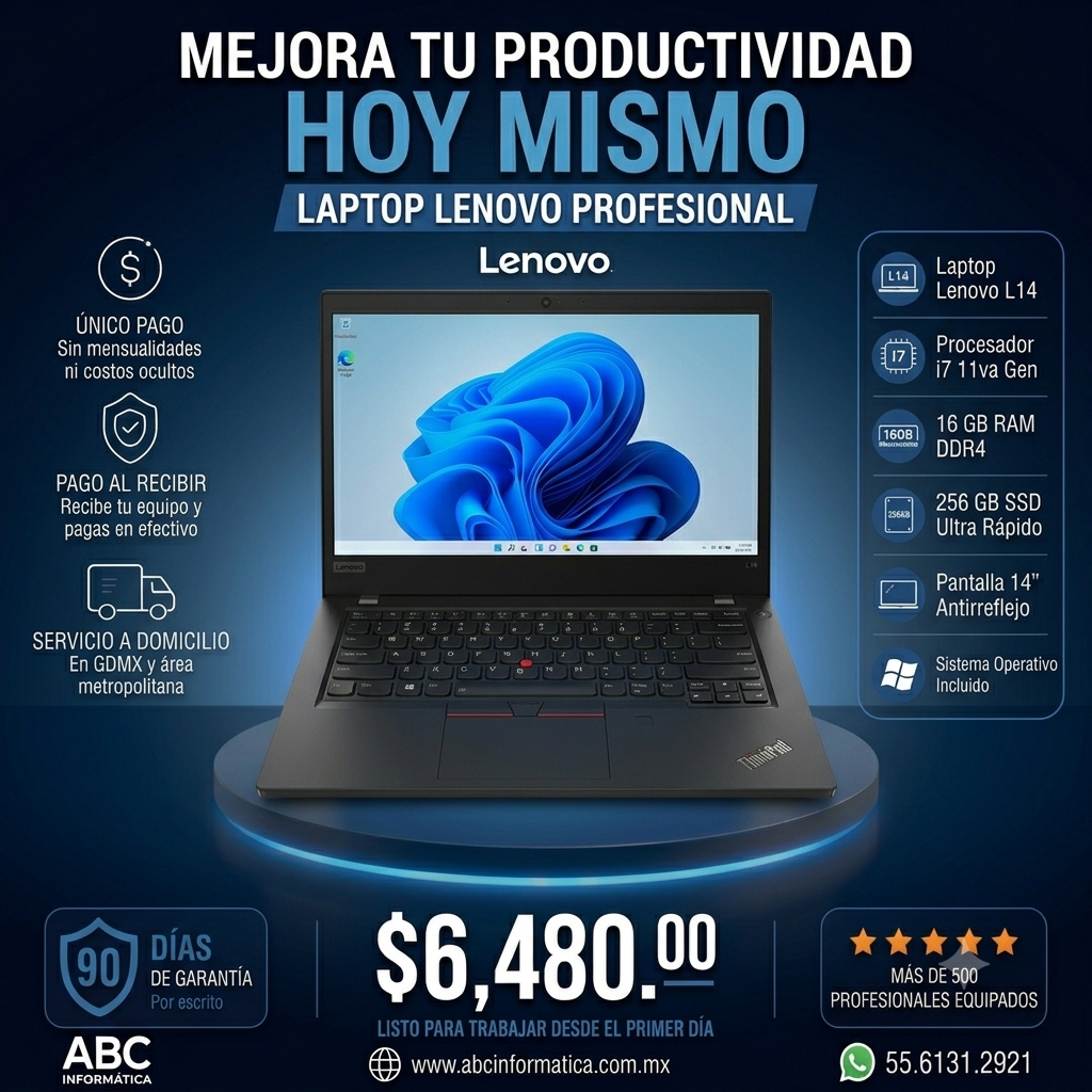 Laptop Lenovo ThinkPad L14 reacondicionada