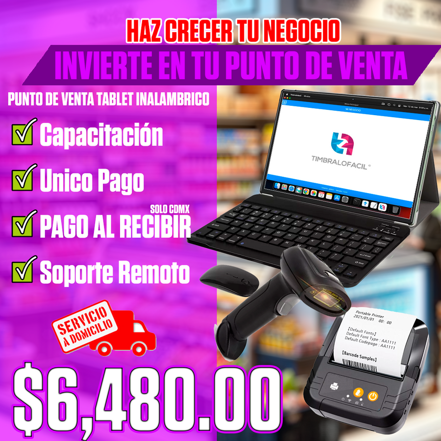 Punto de venta con tablet inalámbrico (nuevo)