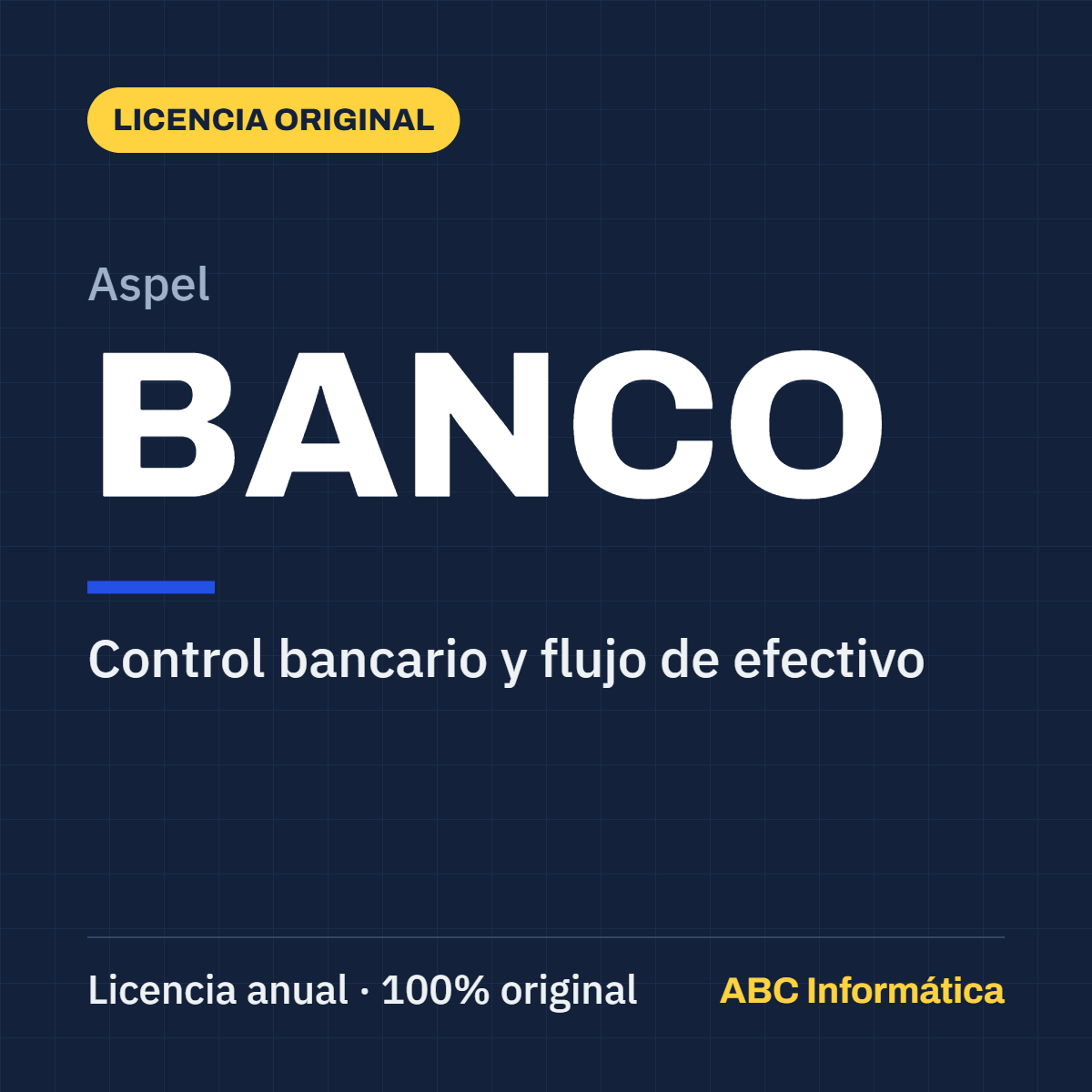 Aspel BANCO licencia anual original, control bancario