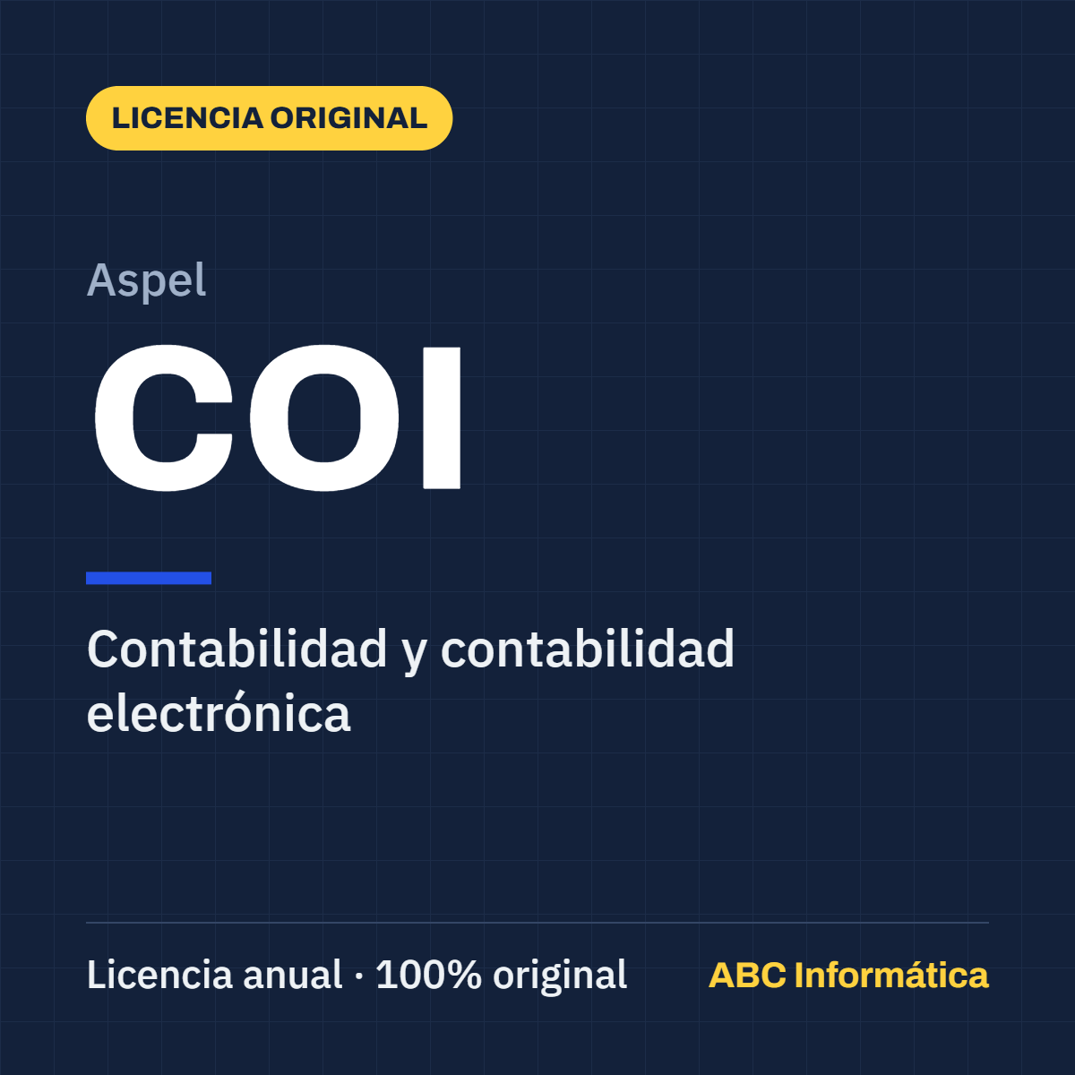 Aspel COI licencia anual original, sistema de contabilidad