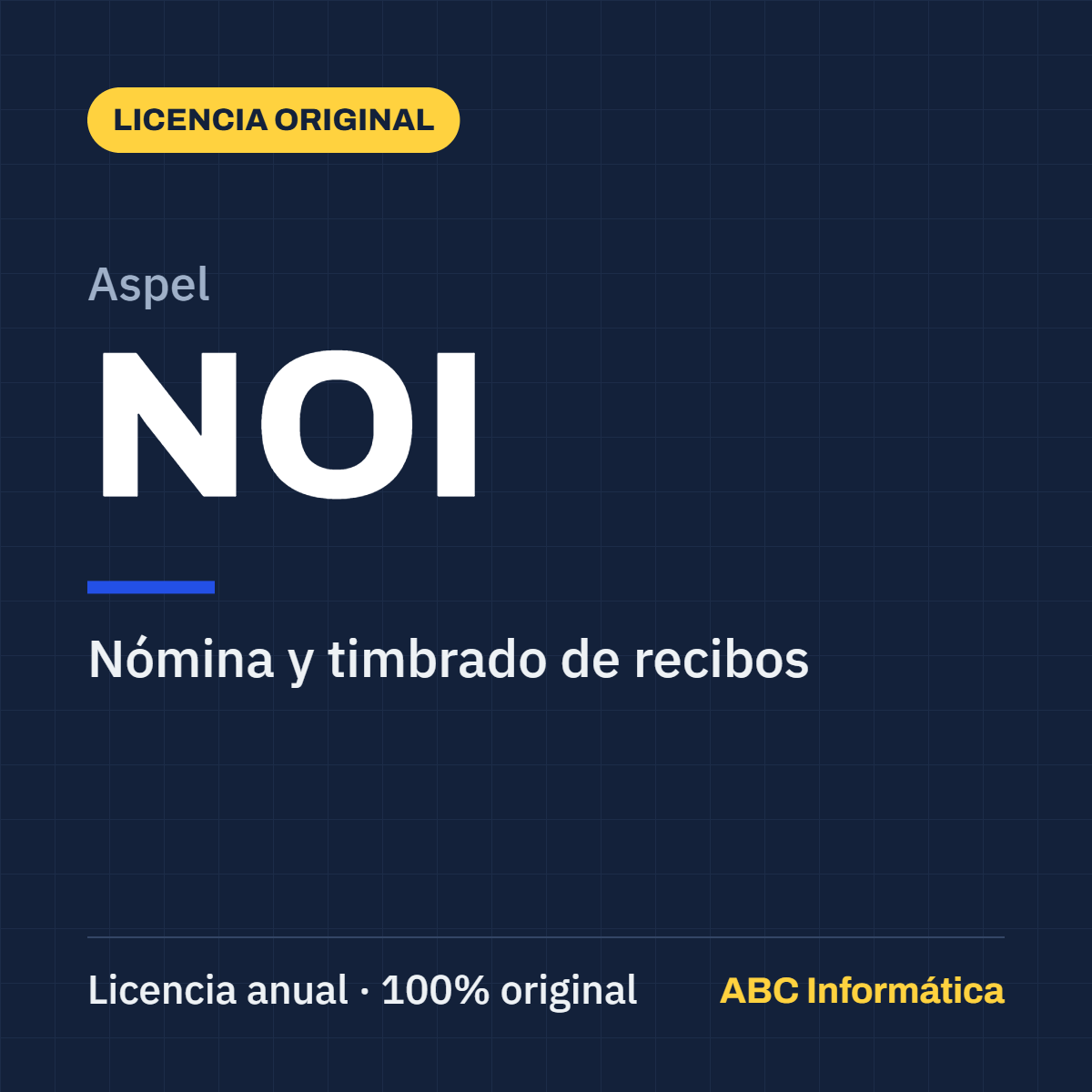 Aspel NOI licencia anual original, sistema de nómina