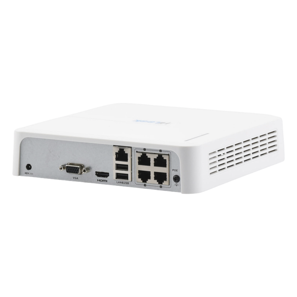 NVR HiLook NVR-104H-D/4P(D) puertos traseros